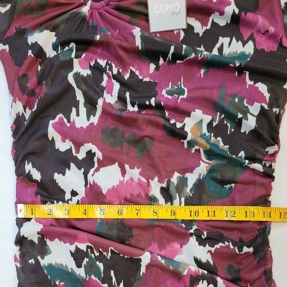 Cupio Blush Floral Dress Lined Women's Size Medium Stretch Long Sleeve - Picture 10 of 12